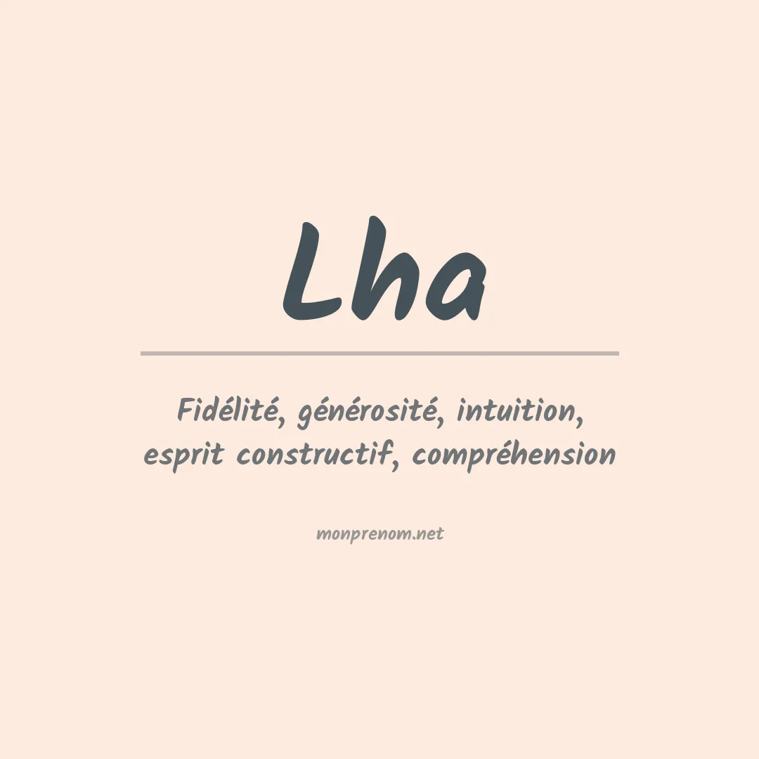 Signification du prénom Lha