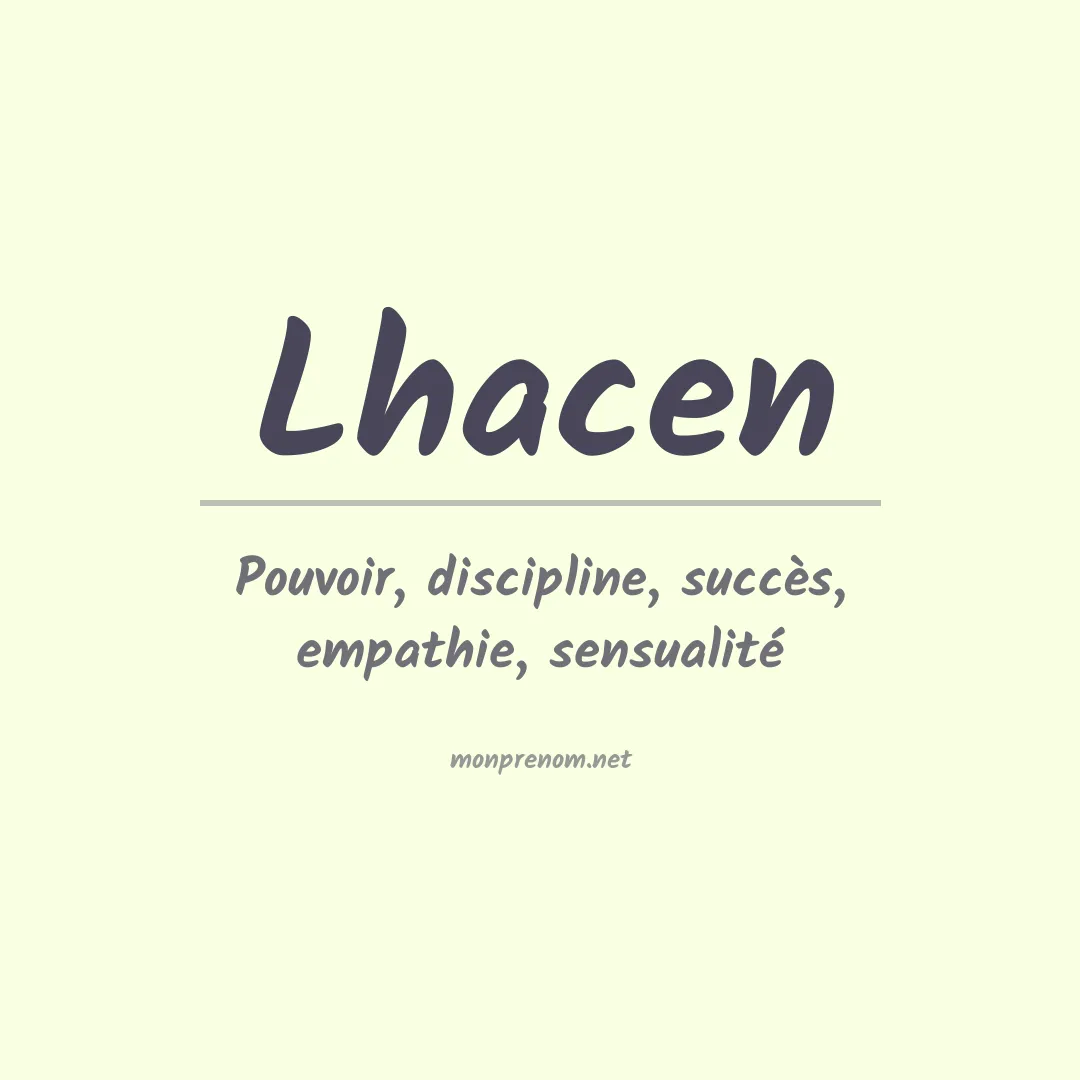 Prénom Lhacen