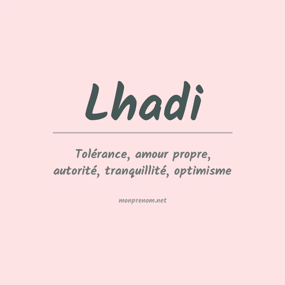 Prénom Lhadi