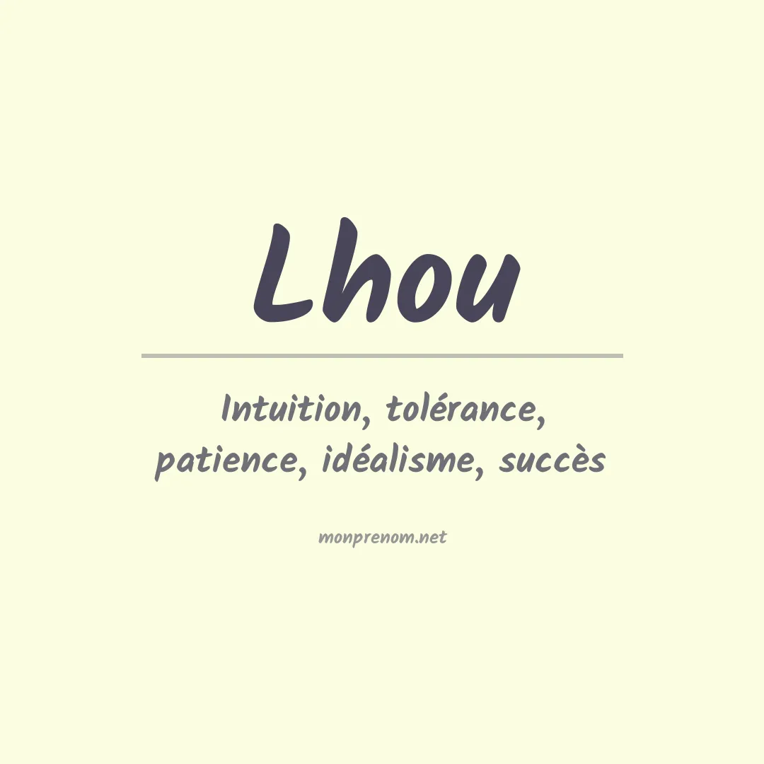 Prénom Lhou
