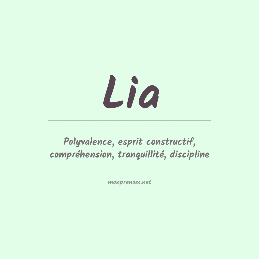 Prénom Lia