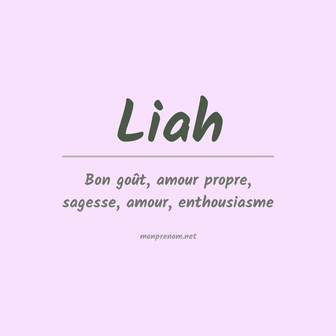 Prénom Liah
