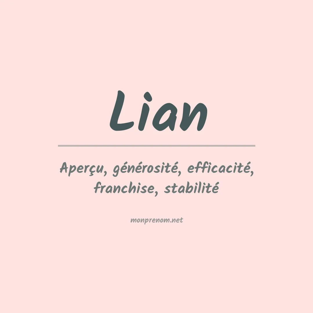 Prénom Lian