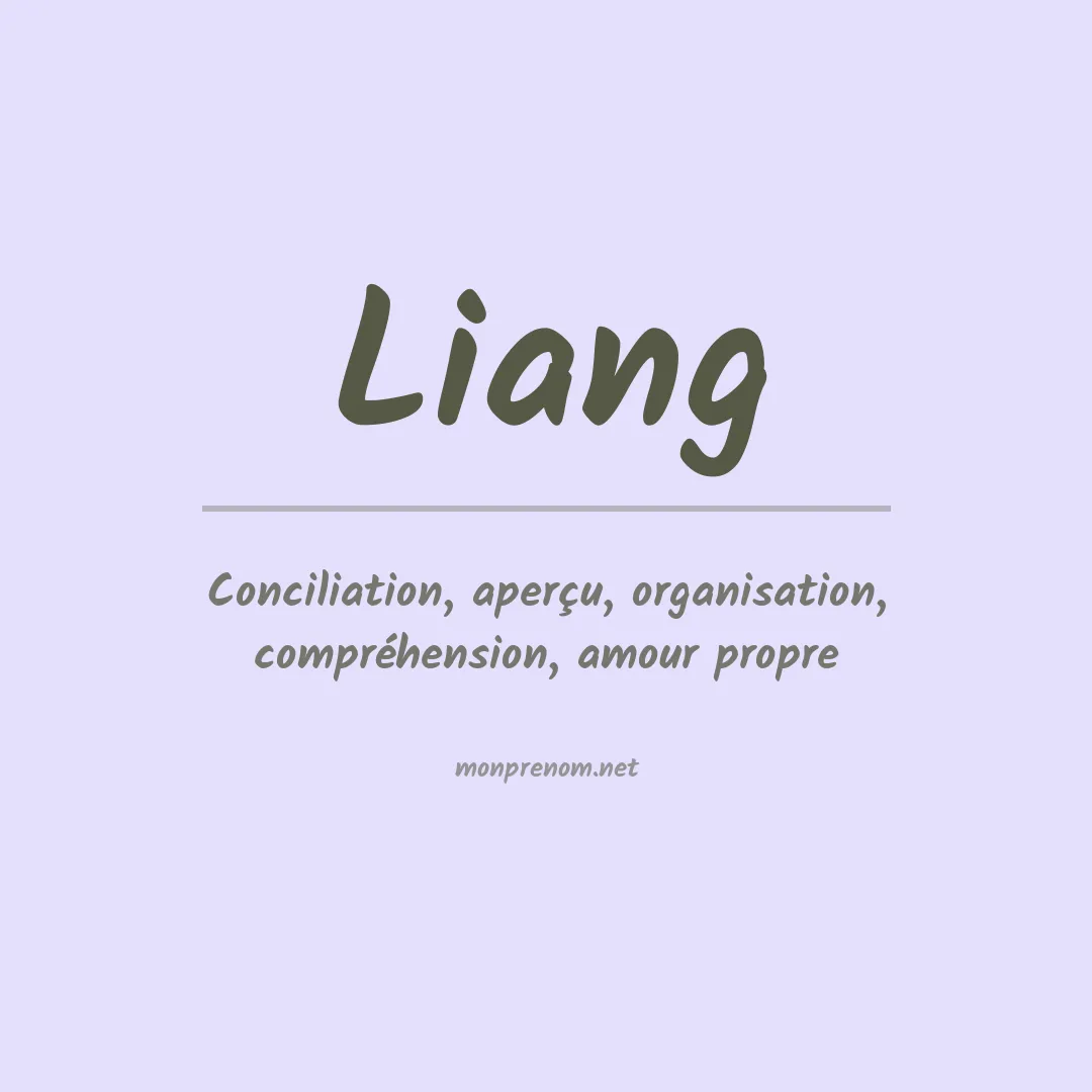 Prénom Liang