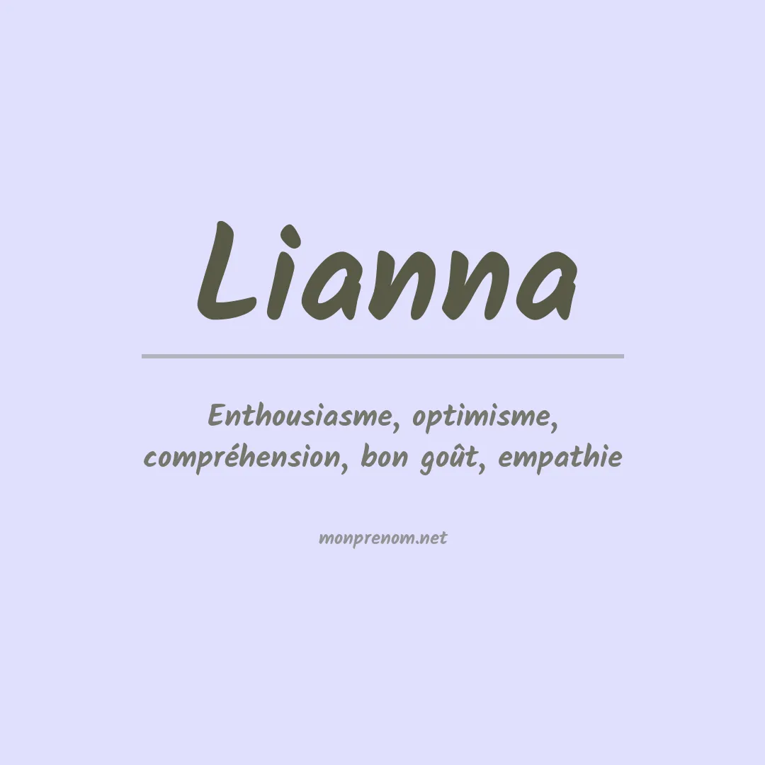 Prénom Lianna