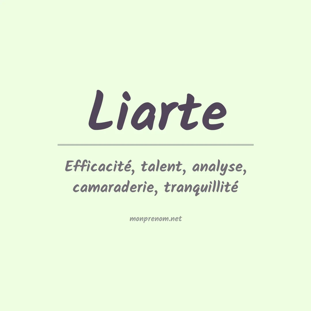 Signification du prénom Liarte