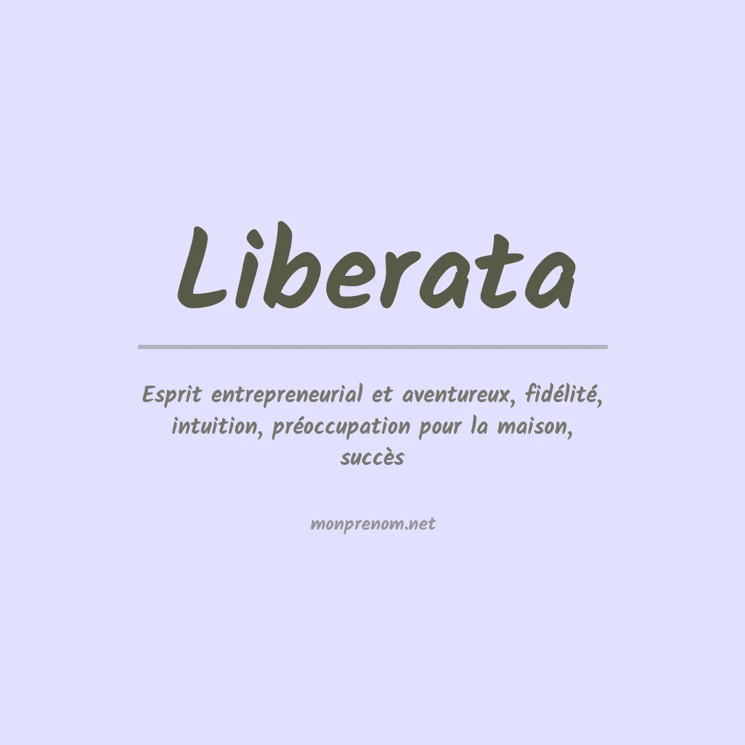 Signification du prénom Liberata