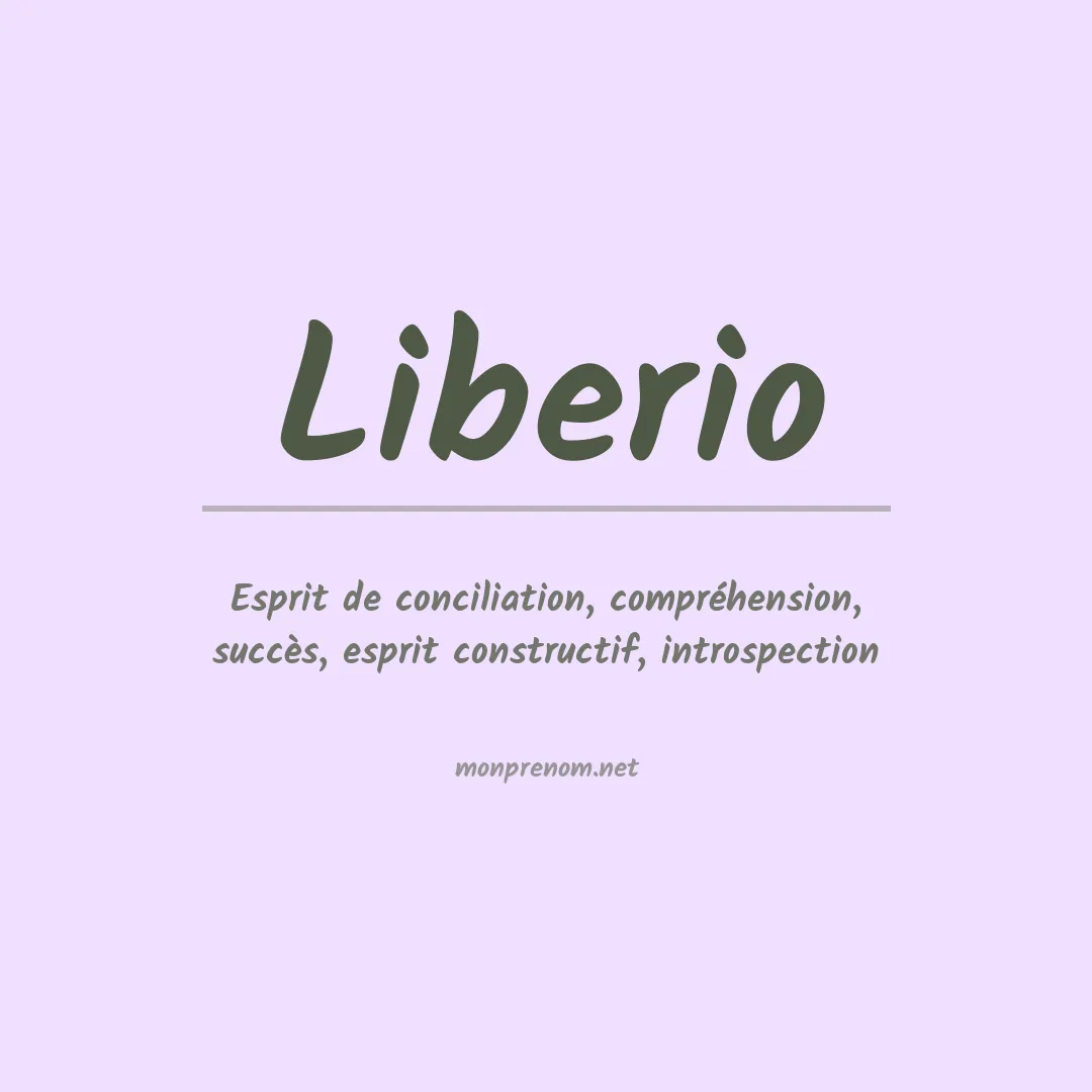 Prénom Liberio