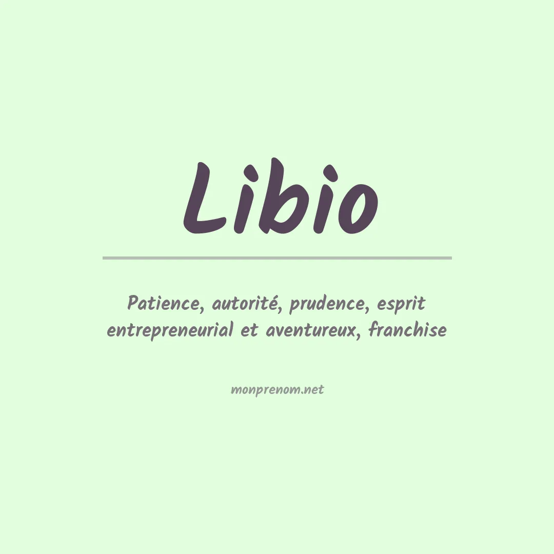 Prénom Libio