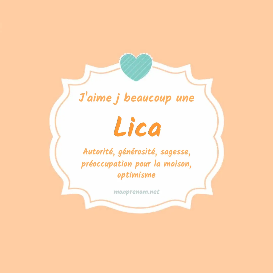 J'aime beaucoup Lica