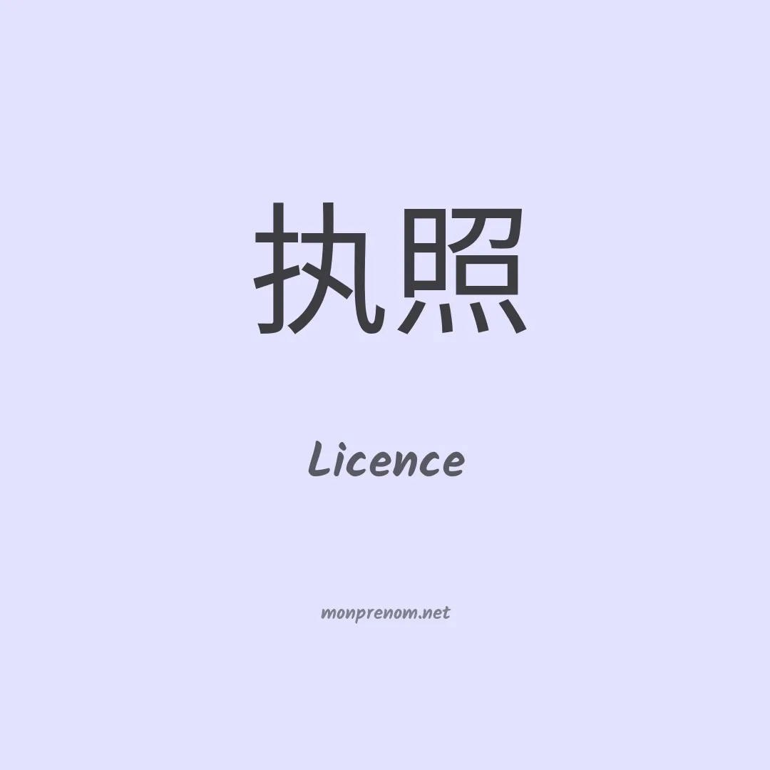 Licence en chinois