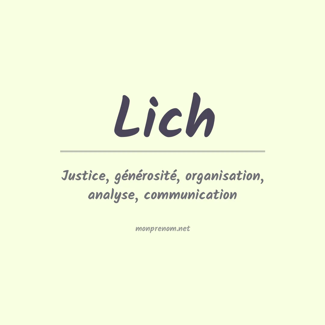 Prénom Lich