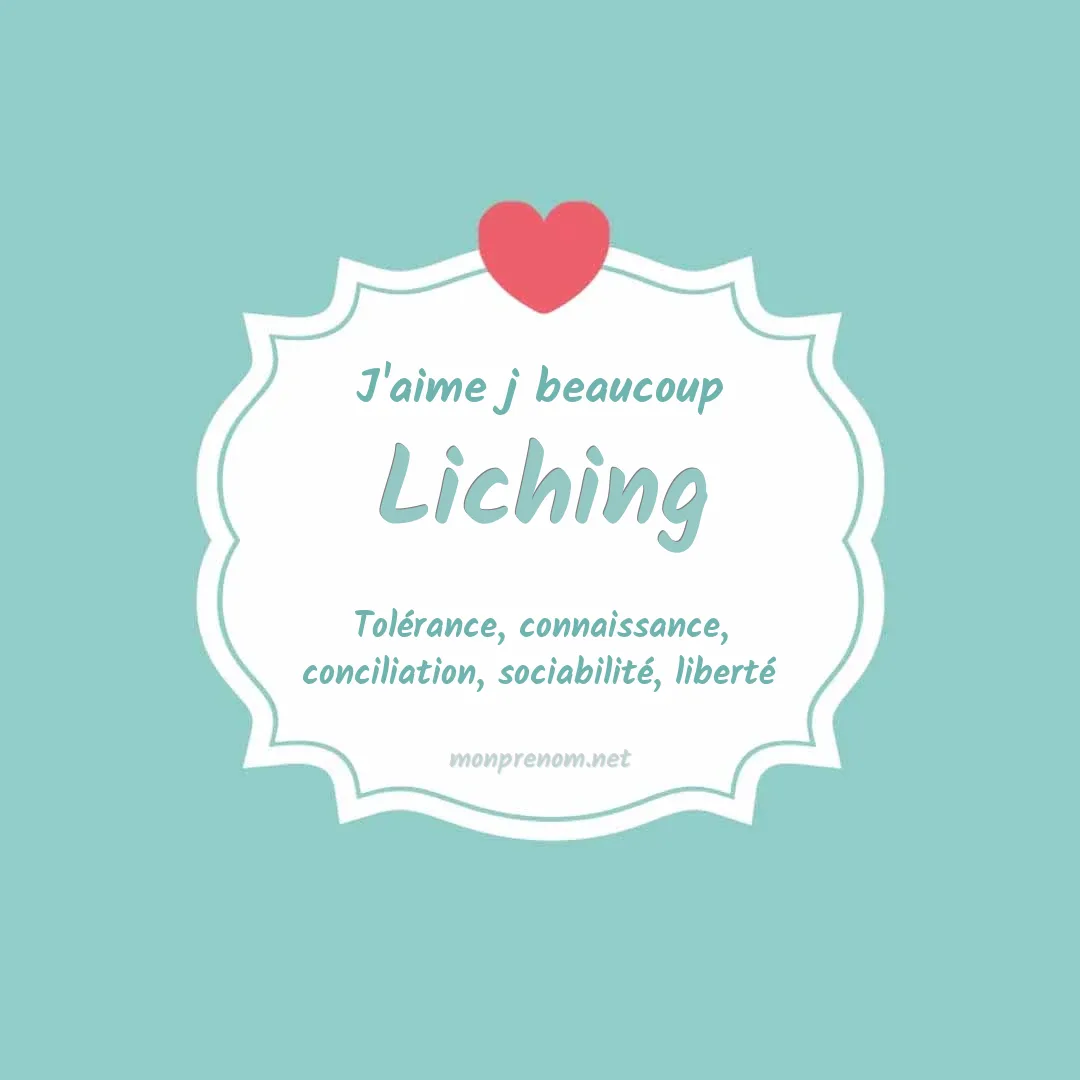 J'aime beaucoup Liching