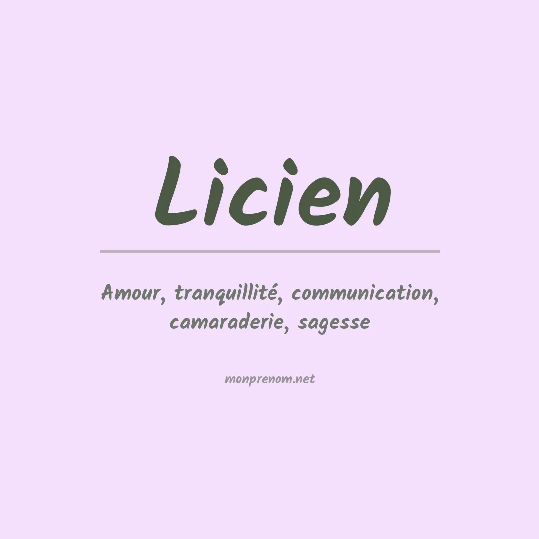 Signification du prénom Licien