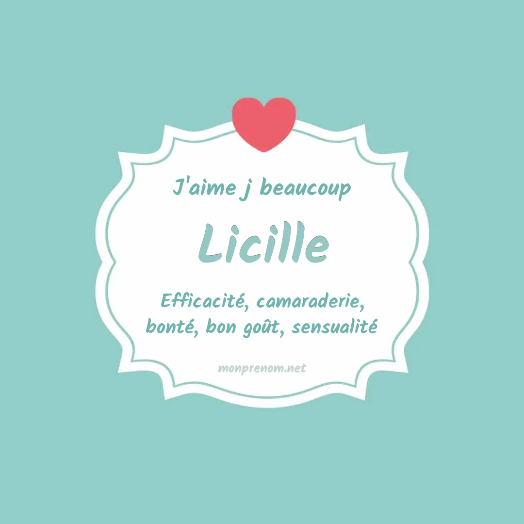 J'aime beaucoup Licille