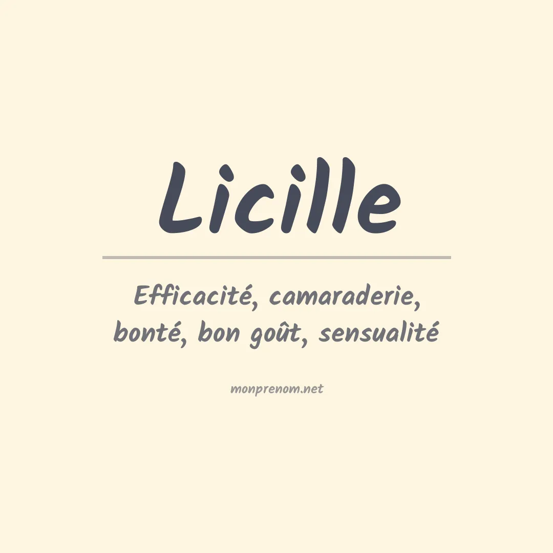 Signification du prénom Licille