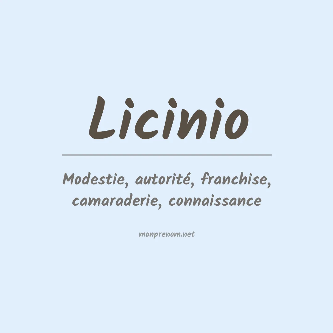 Signification du prénom Licinio