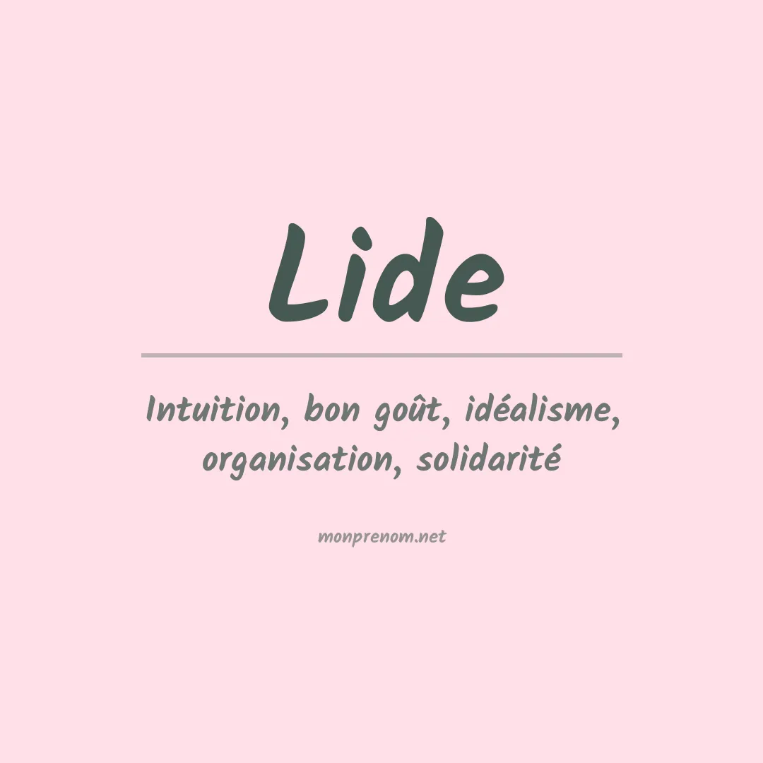 Prénom Lide