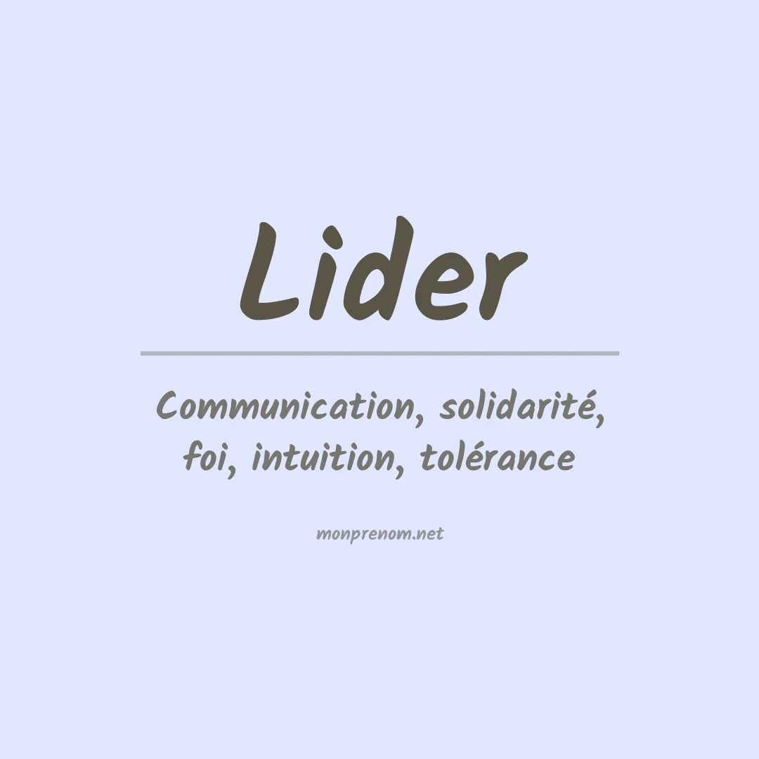 Prénom Lider