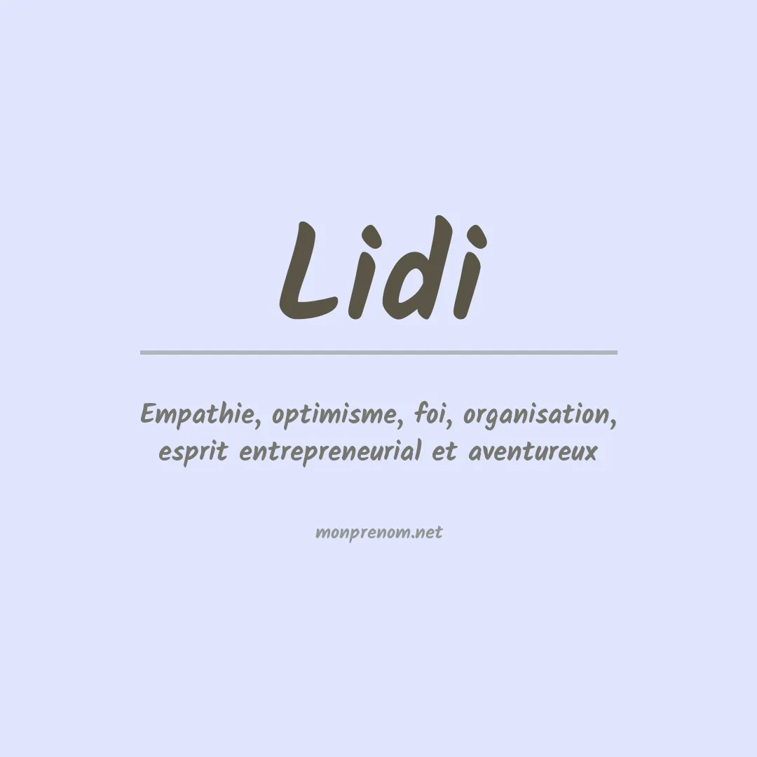 Prénom Lidi