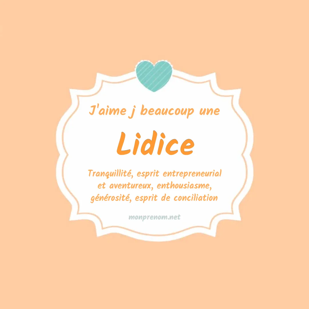 J'aime beaucoup Lidice