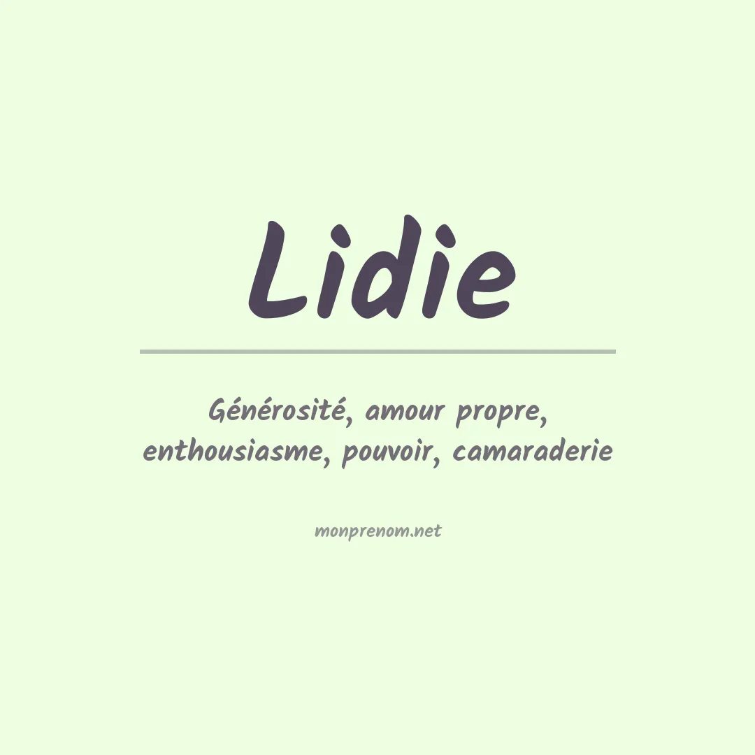 Prénom Lidie