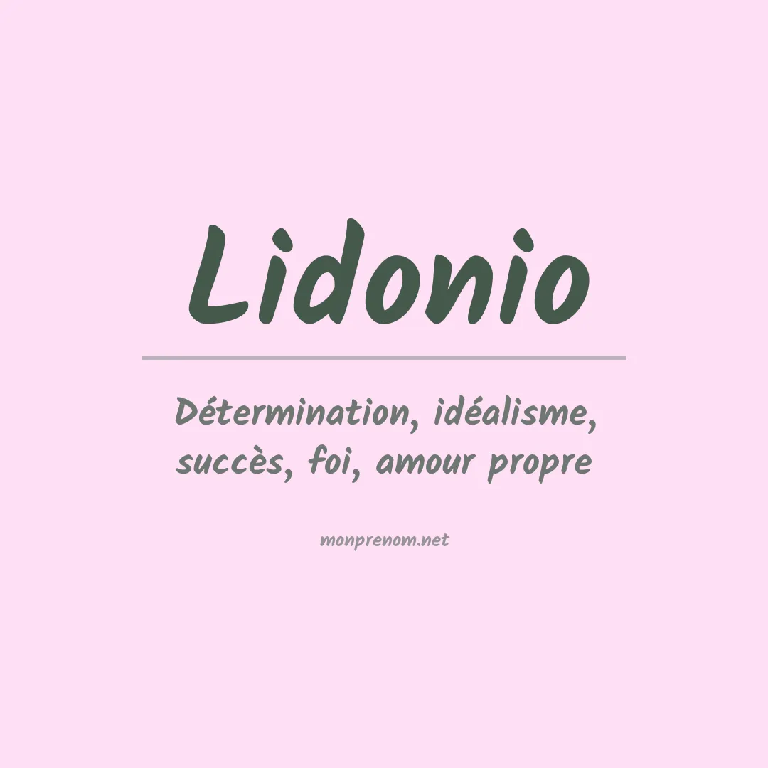 Signification du prénom Lidonio