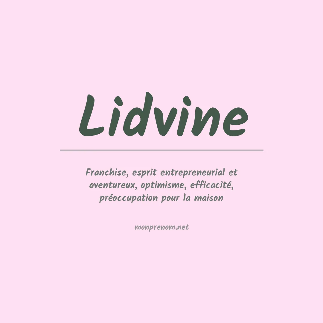 Signification du prénom Lidvine