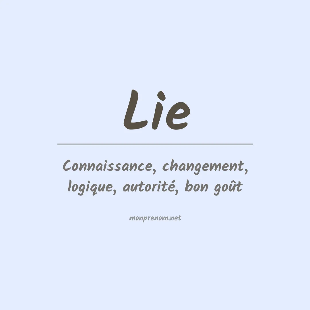 Prénom Lie