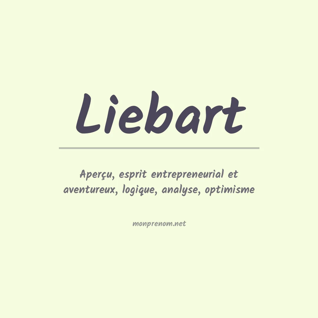 Signification du prénom Liebart