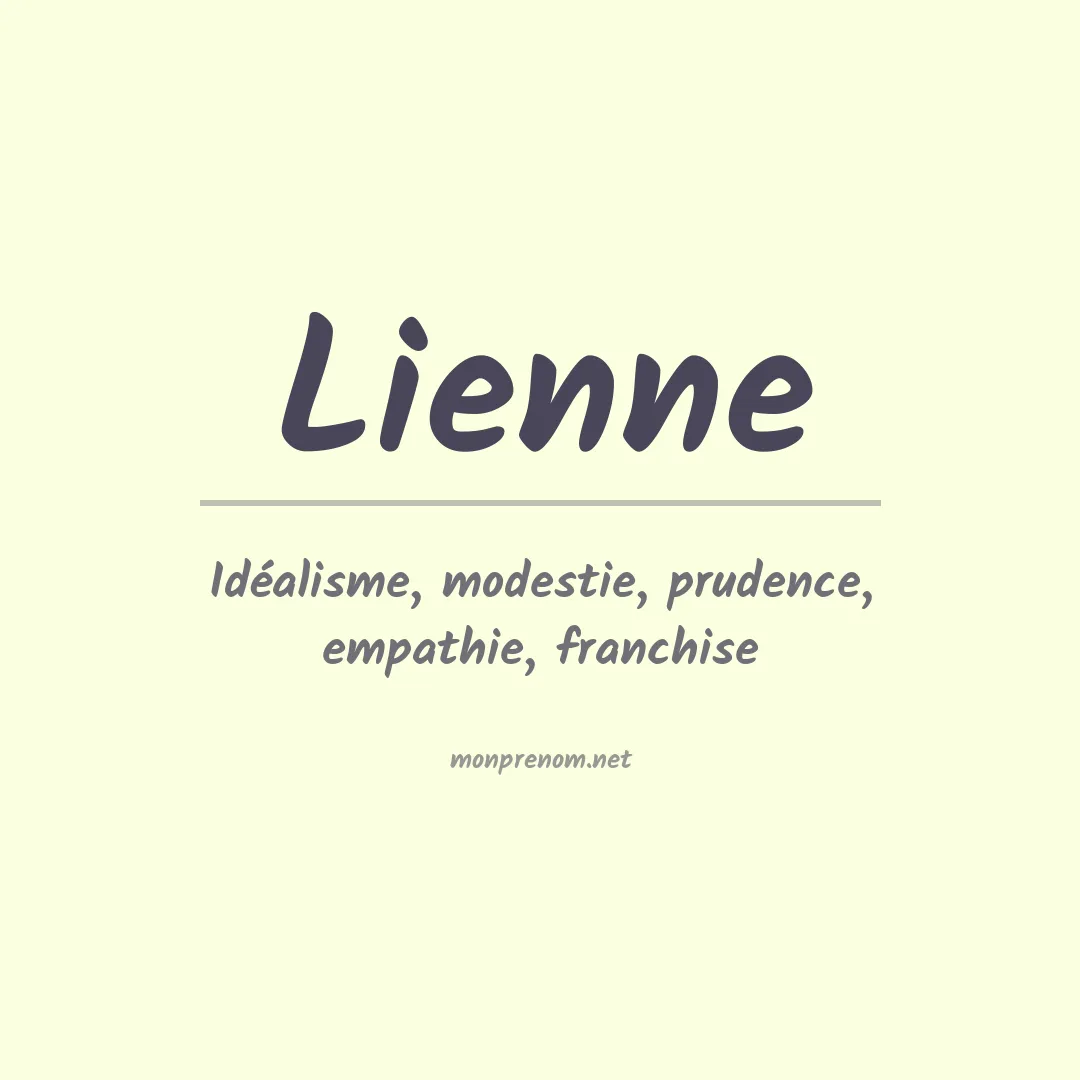Signification du prénom Lienne