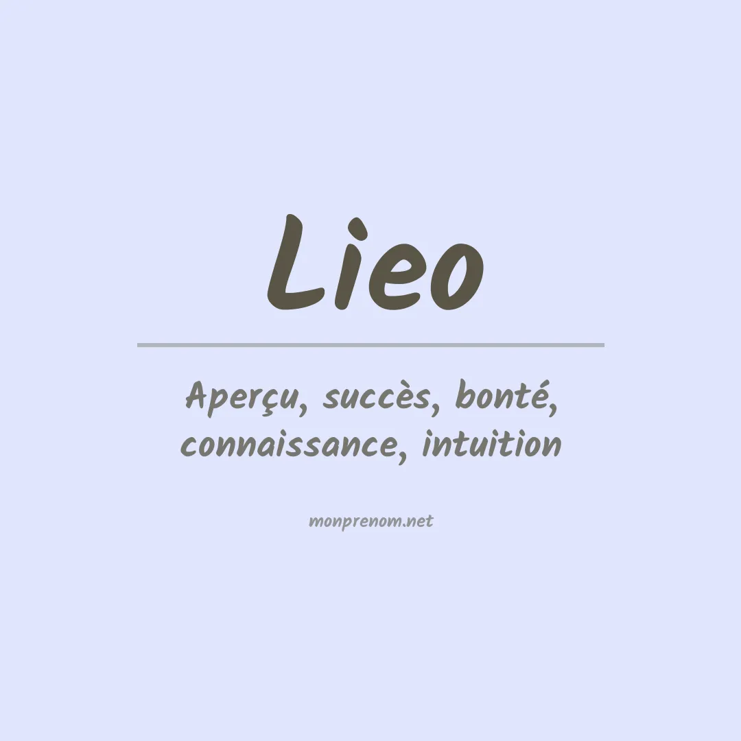 Signification du prénom Lieo