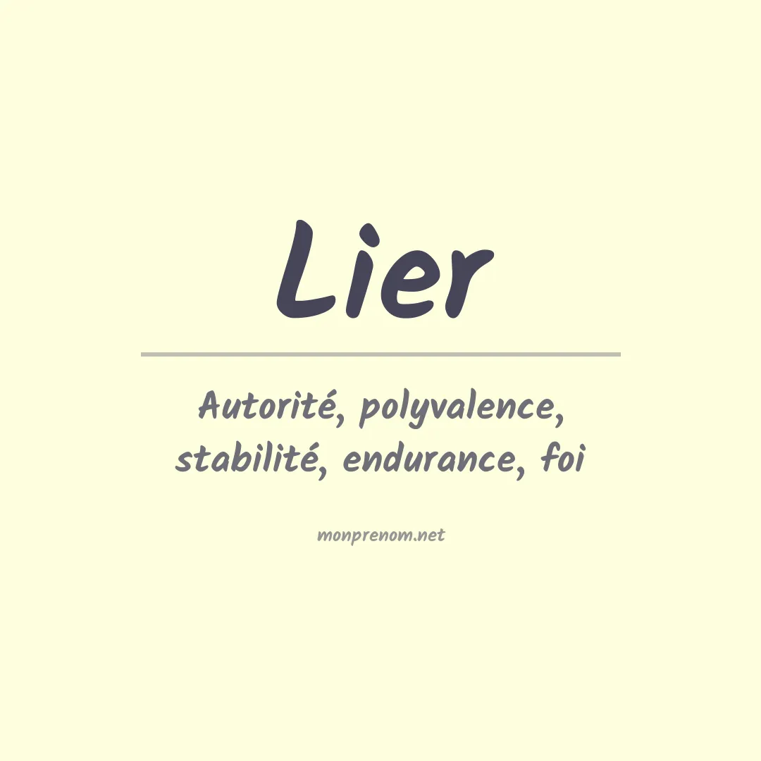 Prénom Lier