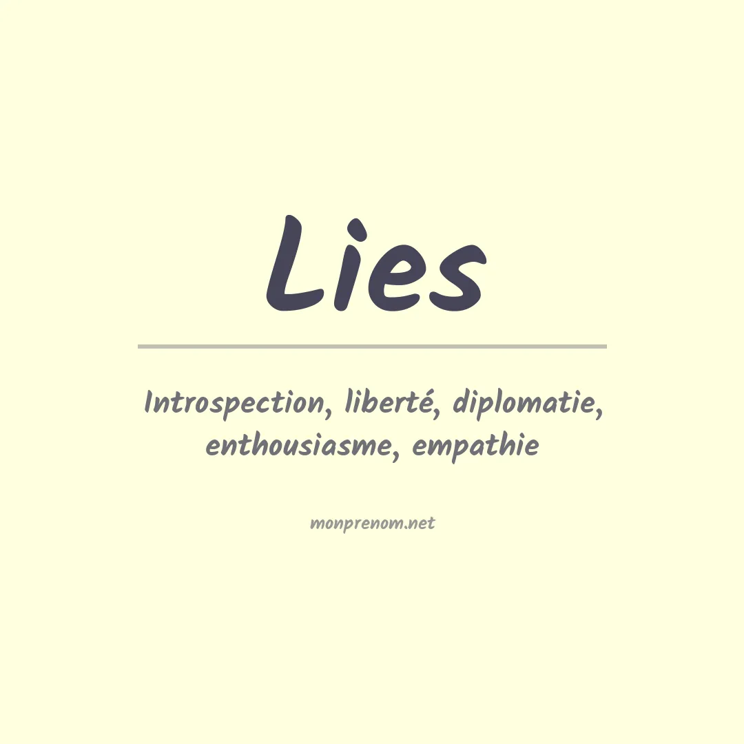 Prénom Lies