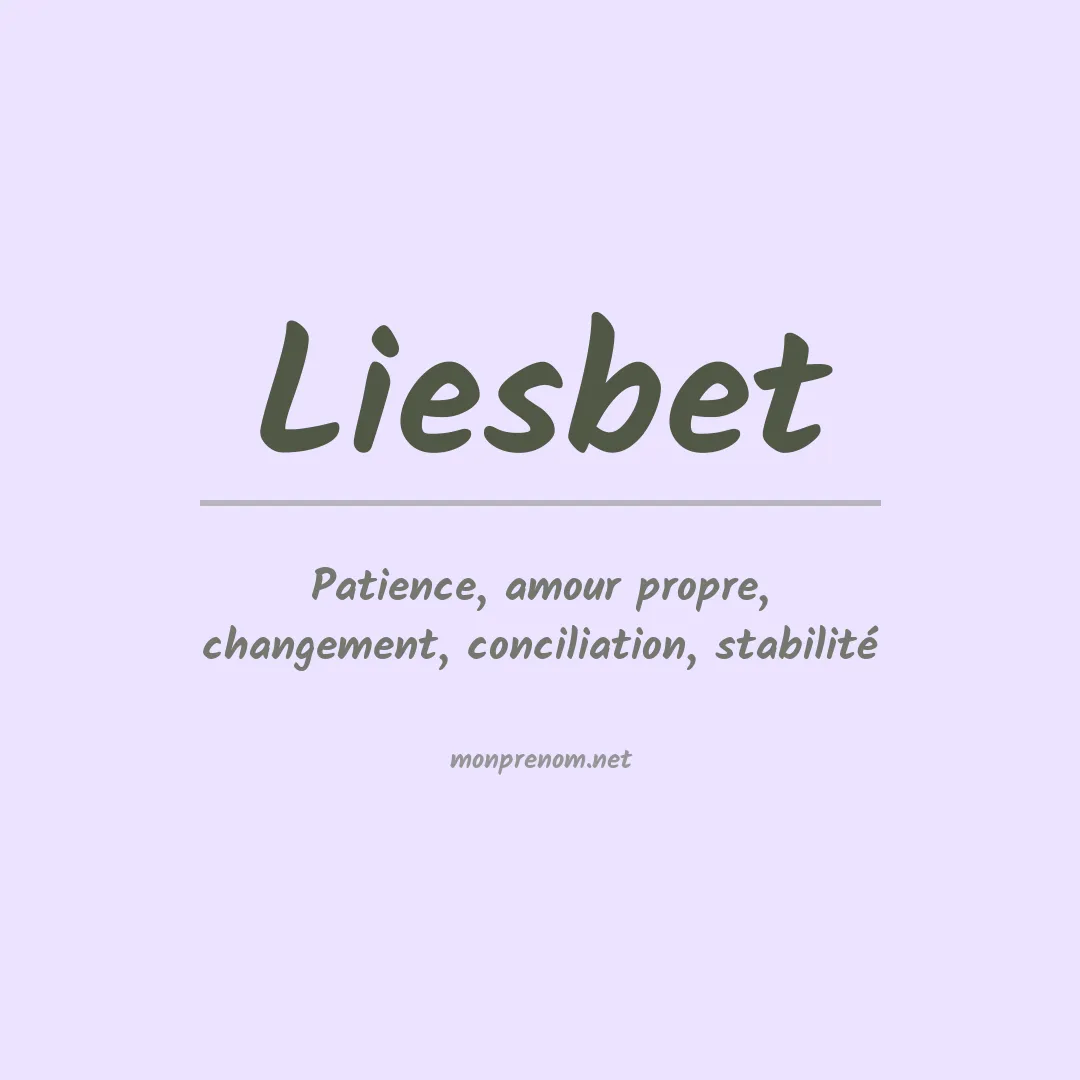 Signification du prénom Liesbet