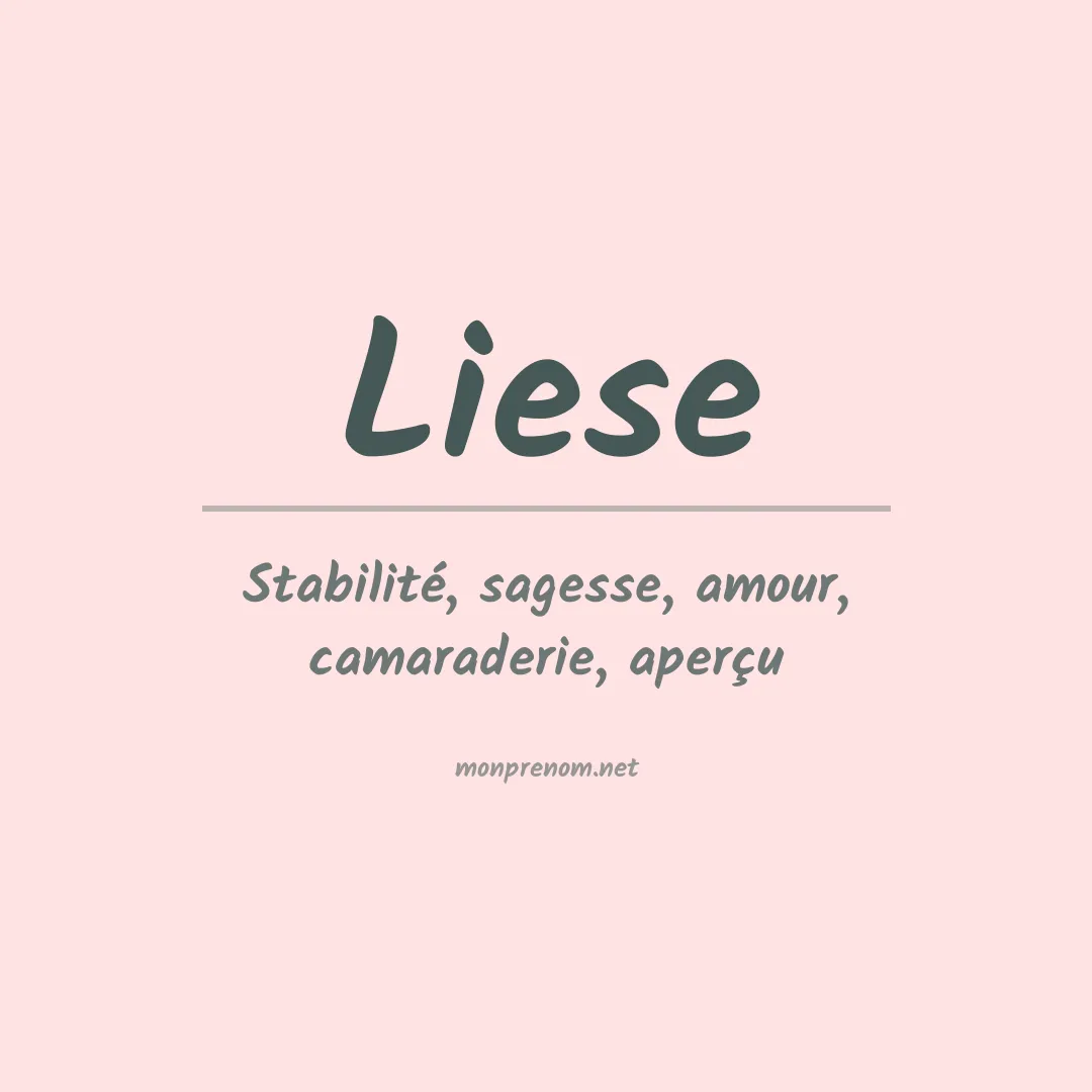 Prénom Liese