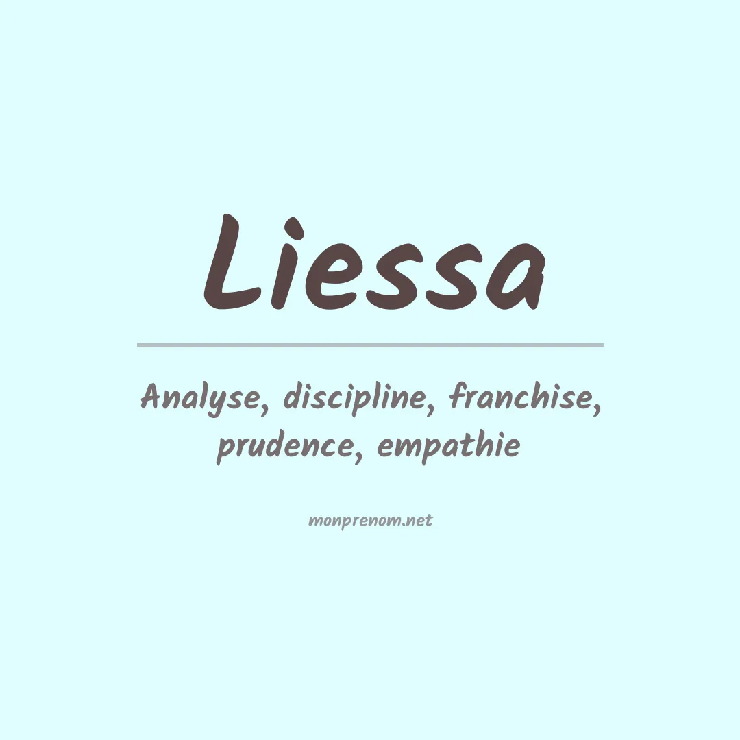 Signification du prénom Liessa