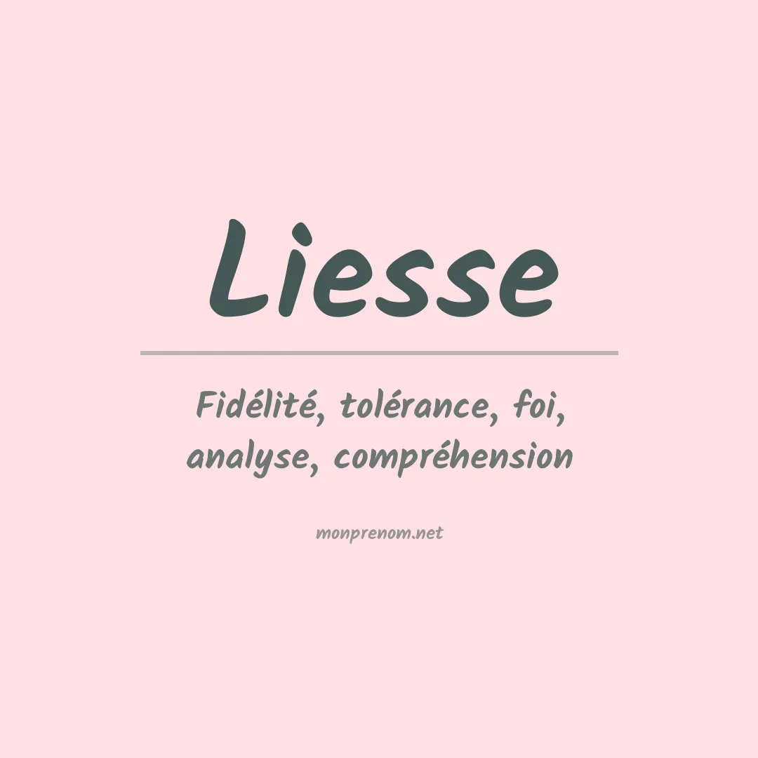 Signification du prénom Liesse