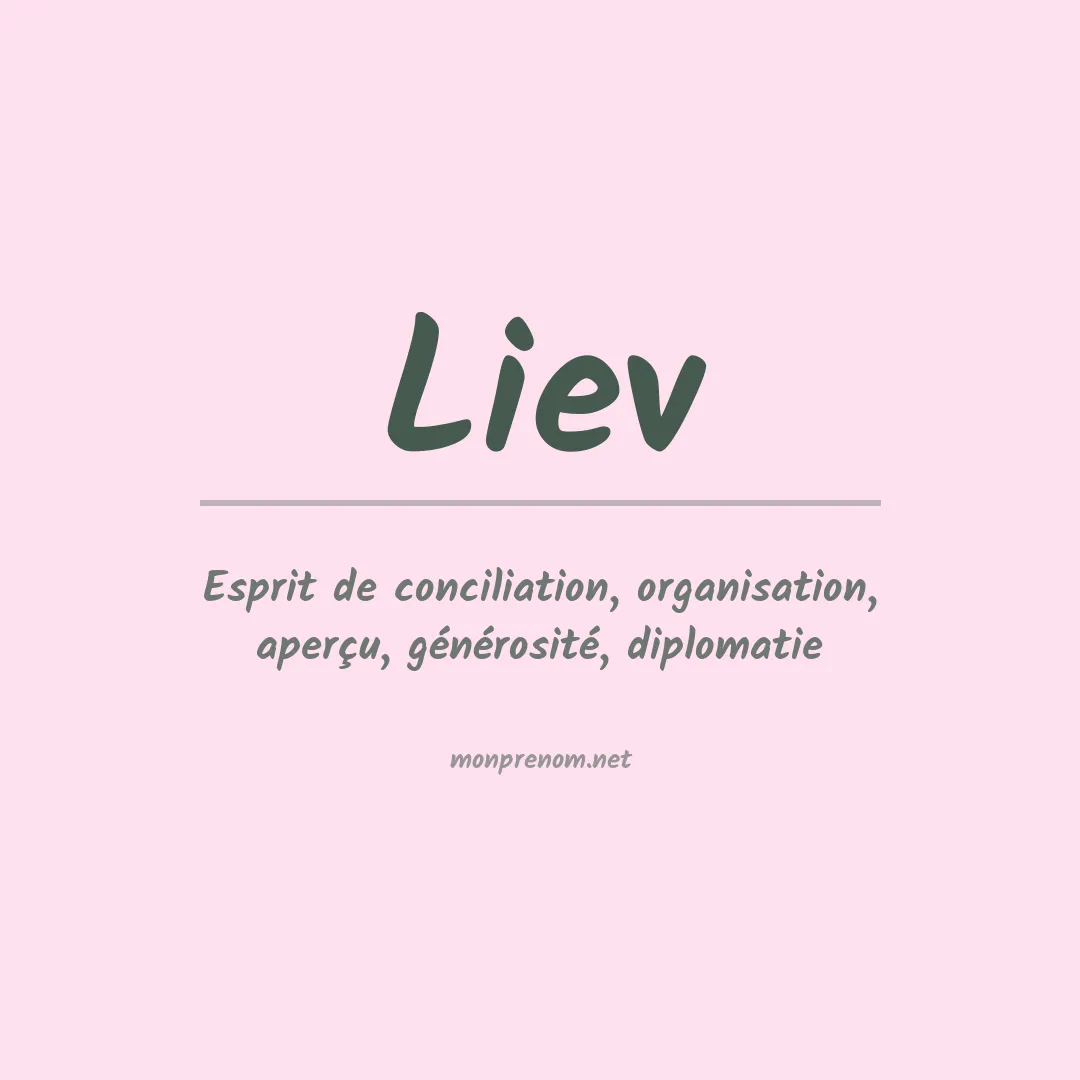 Signification du prénom Liev