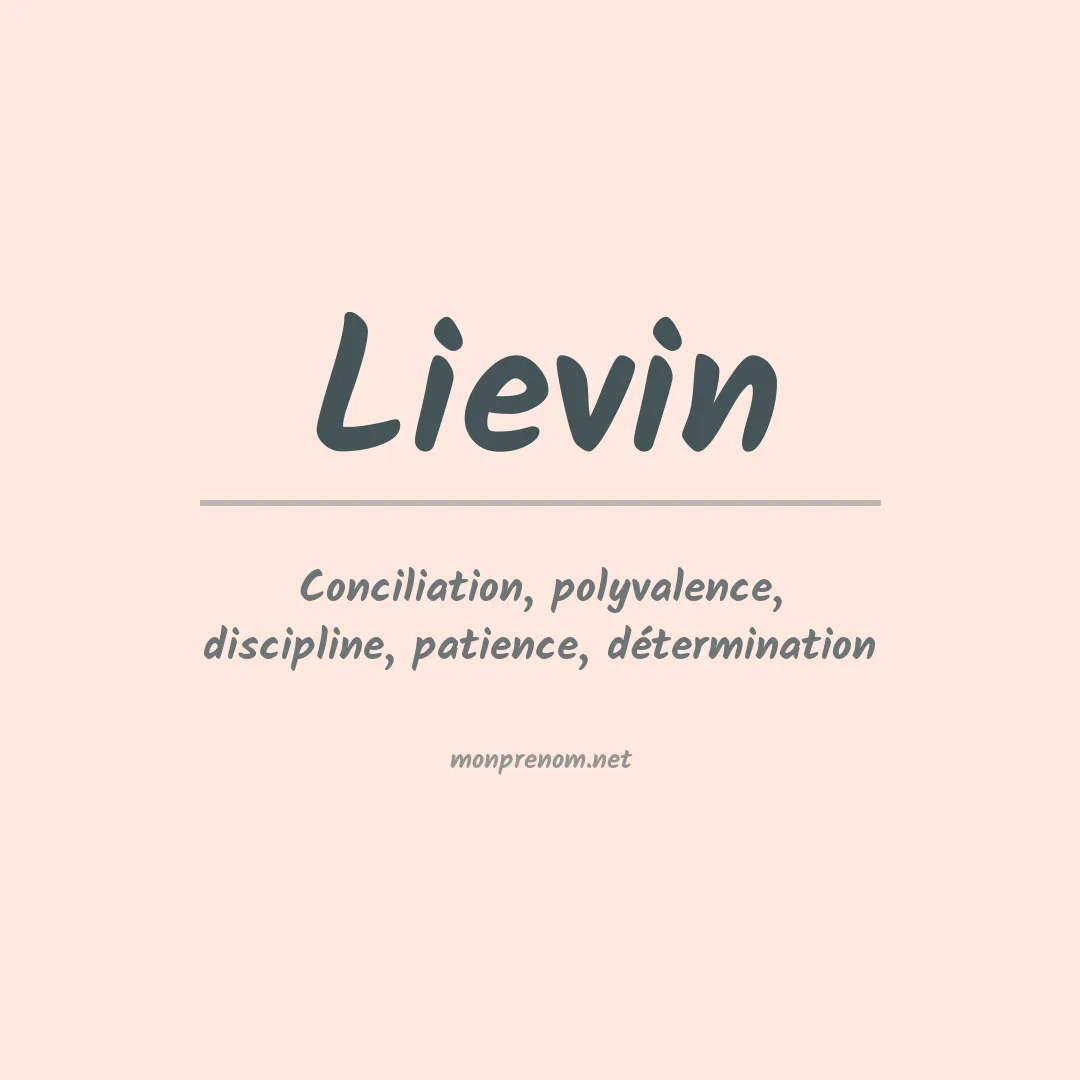 Signification du prénom Lievin
