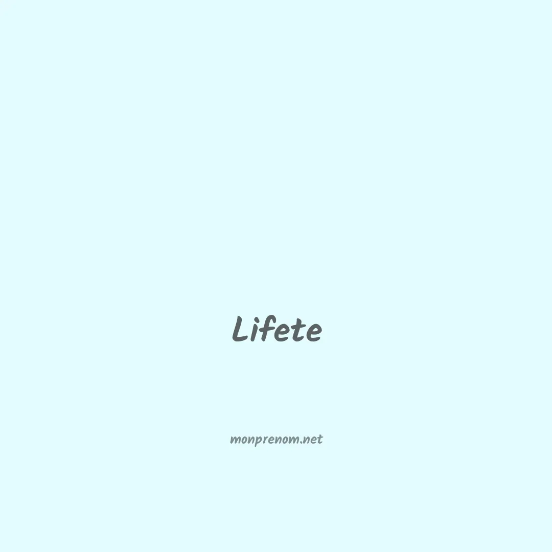 Lifete en chinois