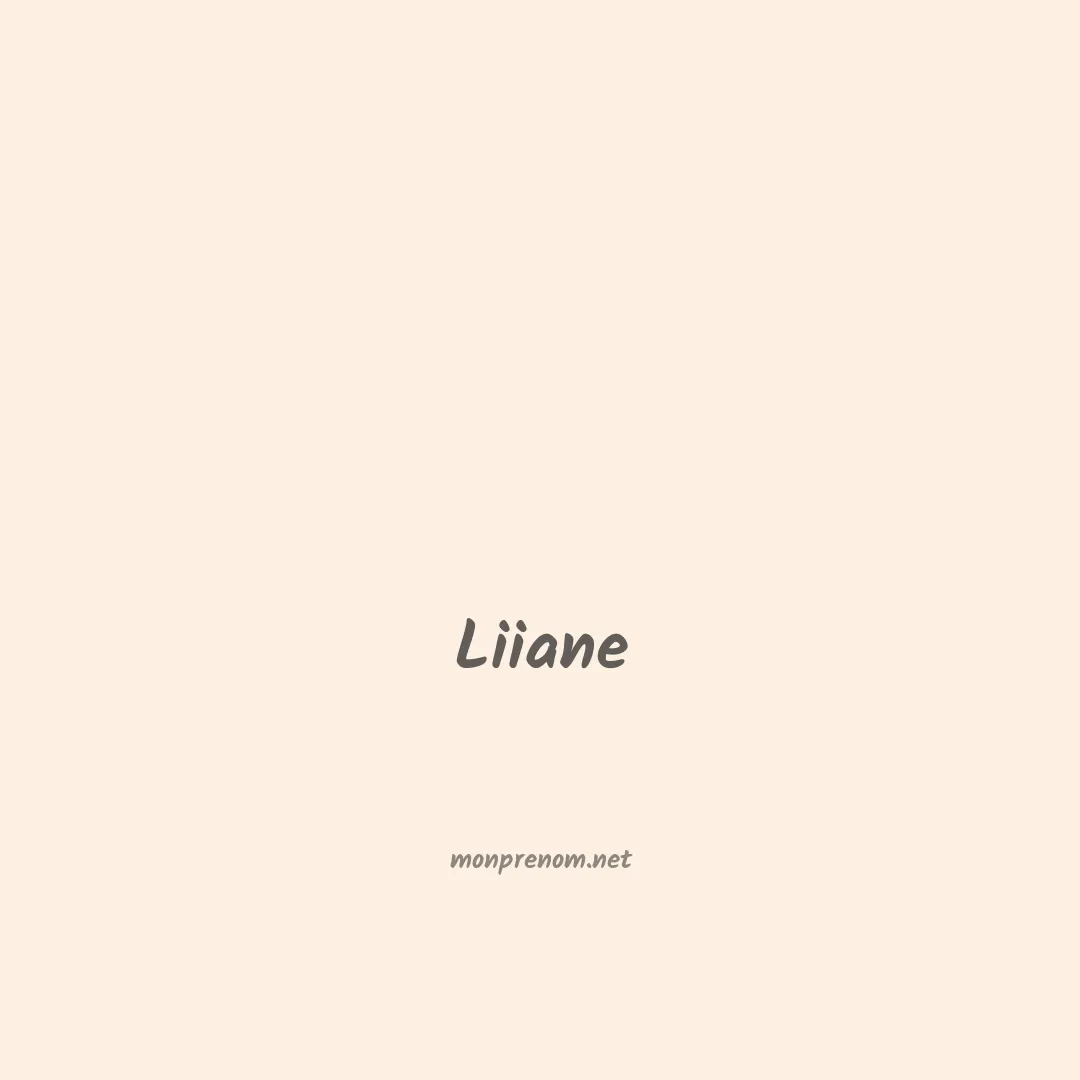 Liiane en chinois