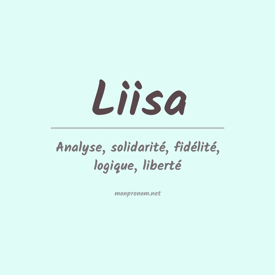 Signification du prénom Liisa