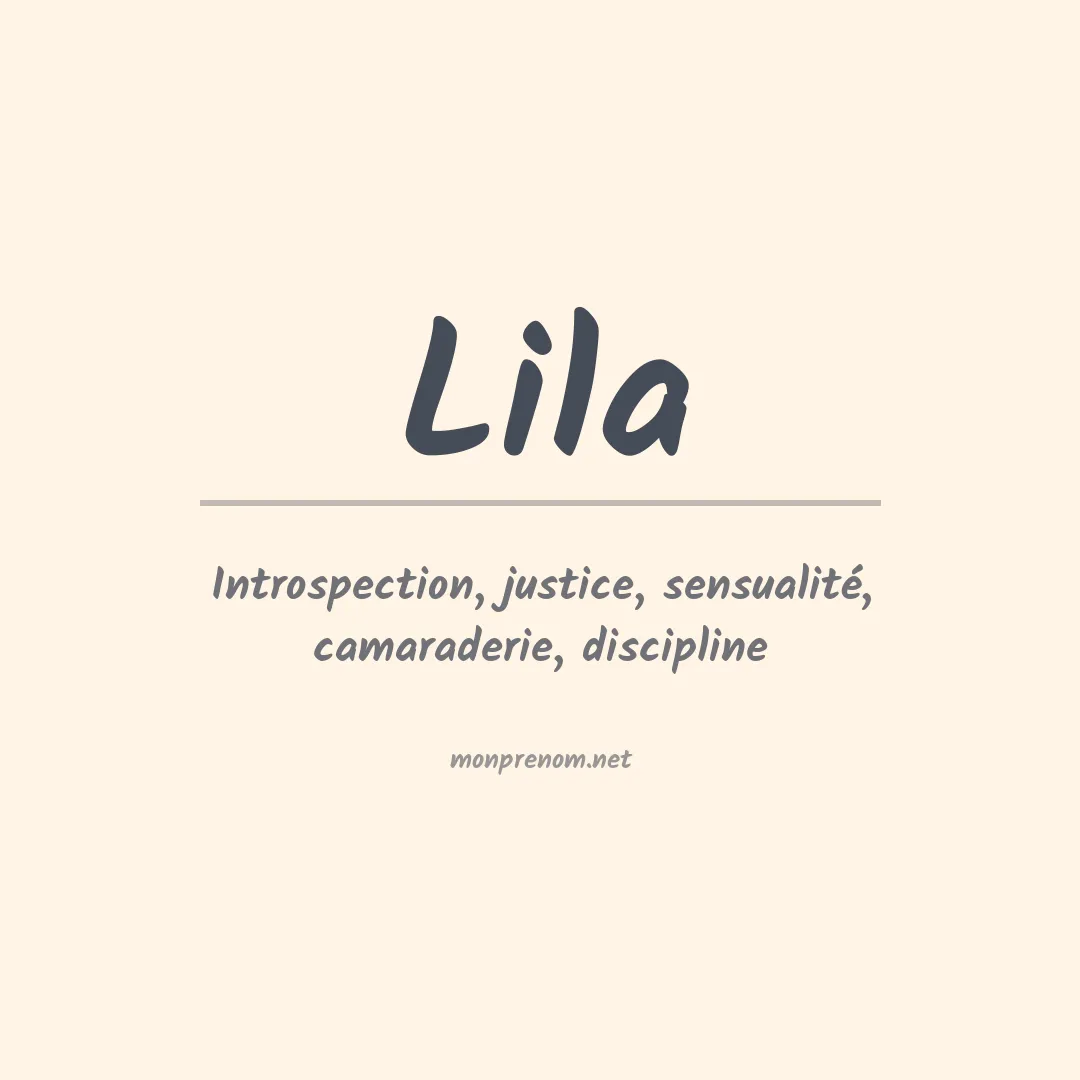 Prénom Lila