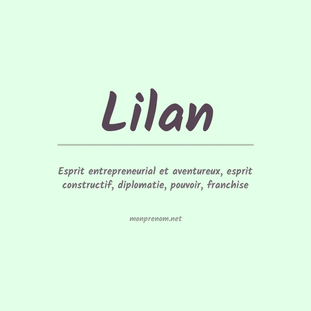Prénom Lilan