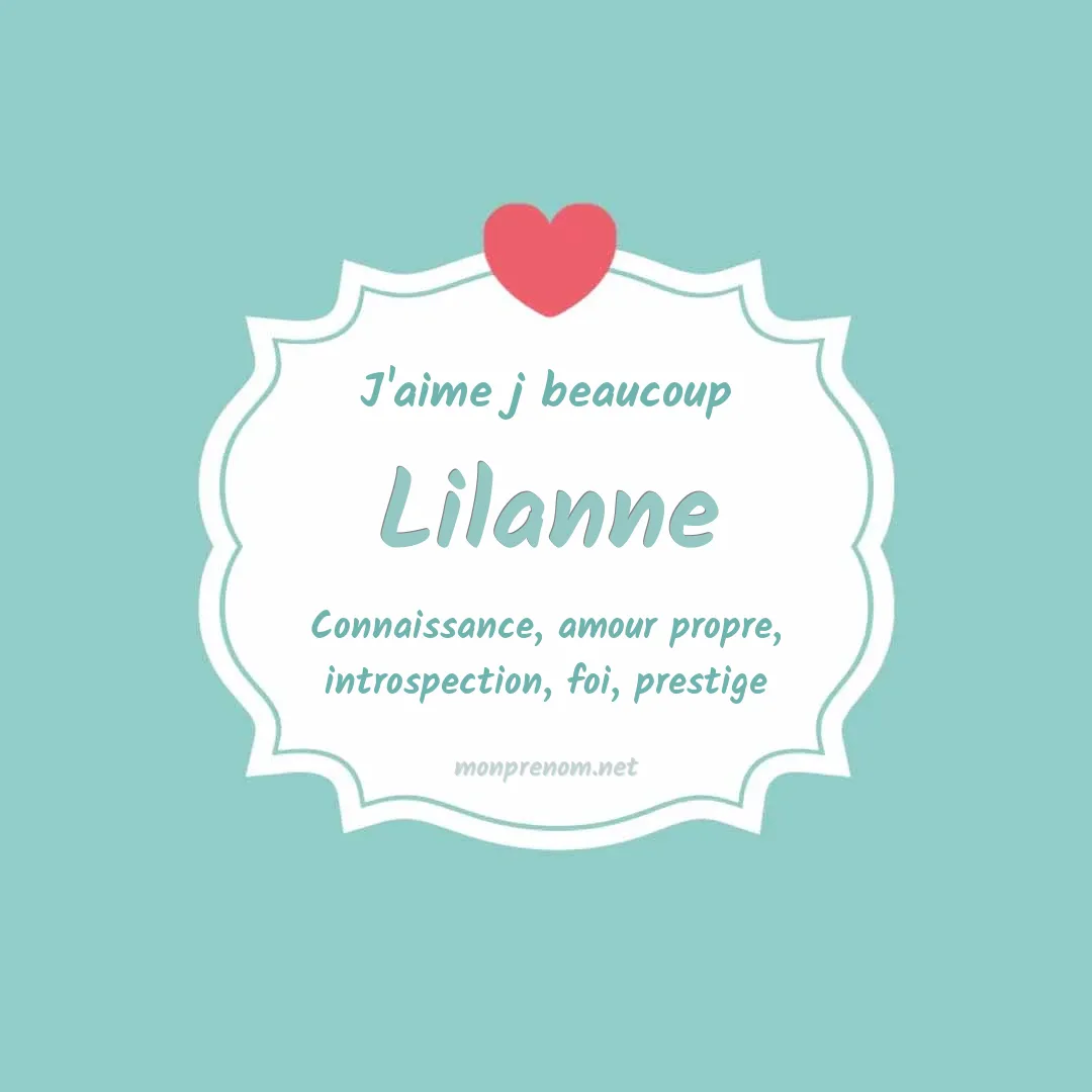 J'aime beaucoup Lilanne