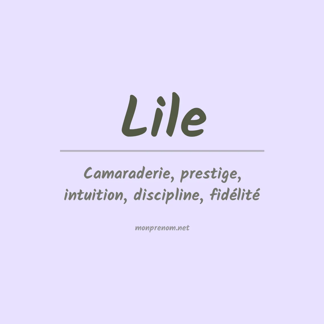 Prénom Lile