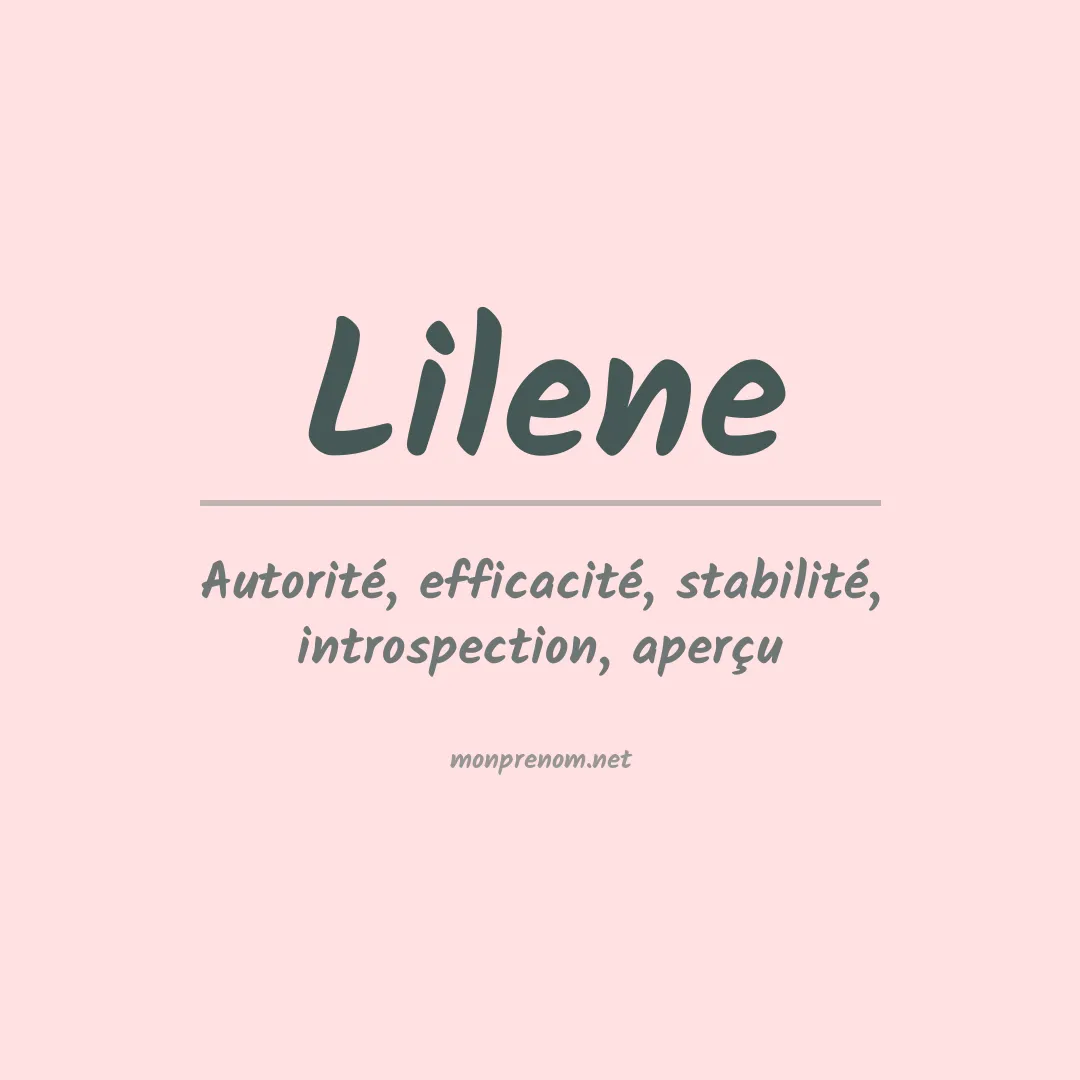 Signification du prénom Lilene