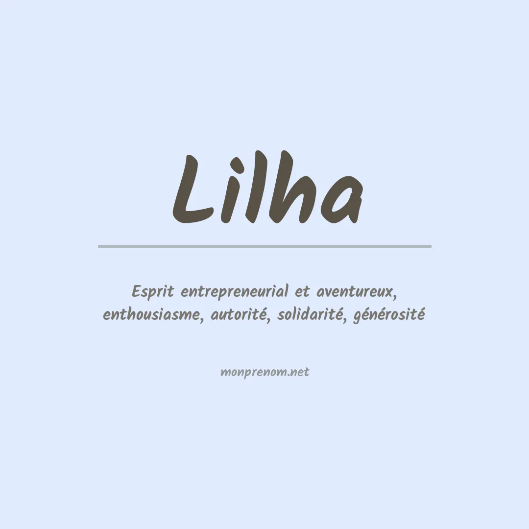 Prénom Lilha