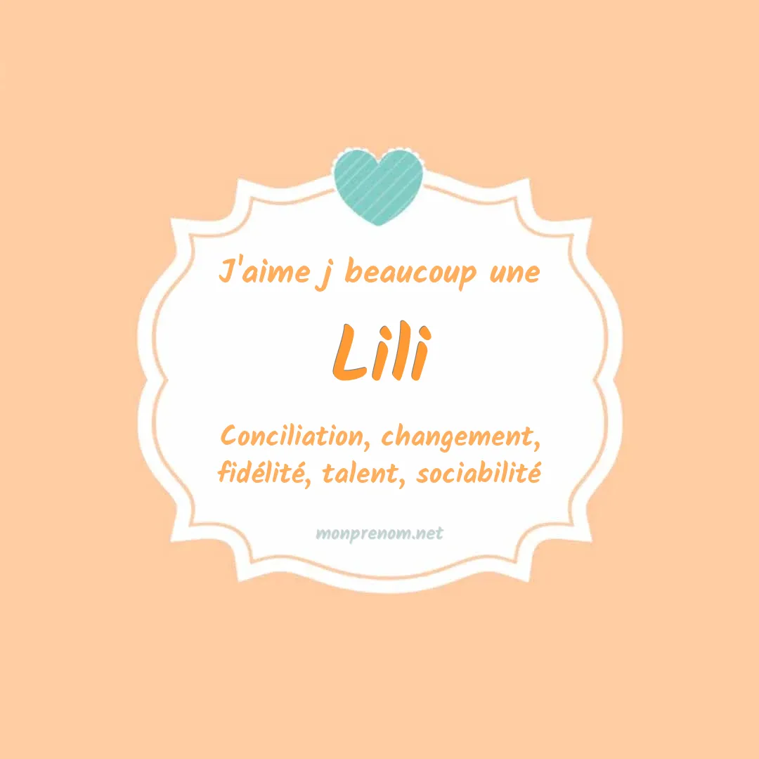 J'aime beaucoup Lili